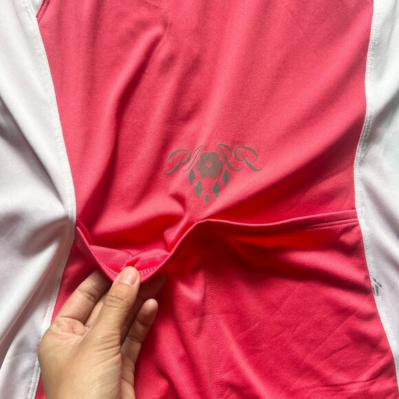 Pearl Izumi Womens Cycling Jersey L Pink Back Pockets Performance Sporty Retro - Picture 6 of 10